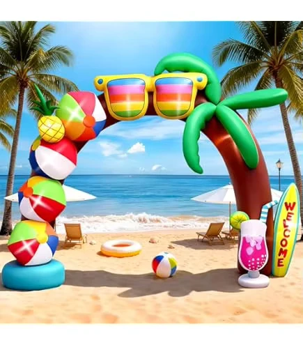 Arche gonflable durable et étanche en grandes couleurs pour événements extérieurs, festivals, présentations d'entrées et promotion de marque