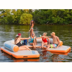 DWF Drop Stitch Wasser schwimmende Insel Freizeit-Yacht Plattform Aufblasbare Jetski Dock Plattform