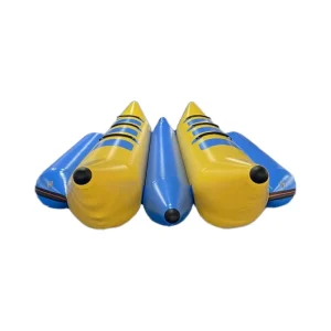 EASYFUN Durable PVC Inflatable Banana Boat for 5 10 Passengers 100 500kg Capacity Outdoor Water Games