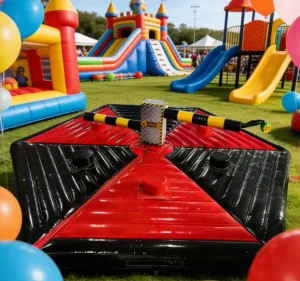 EASYFUN Inflatable Interactive Sports Game Super Carnival Games Inflatable Meltdown Game for Adult
