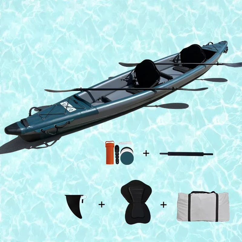 Kayak de Pesca Inflable de PVC de 2 Personas y 3 Personas con Costura Completa (FDS)