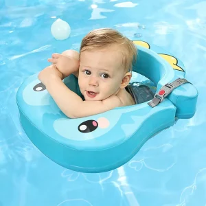 EPE Blue Baby Swimming Float Rings Kids Swim Aid Portable Eco Friendly Safety Summer Prone Reclining Soft Cartoon