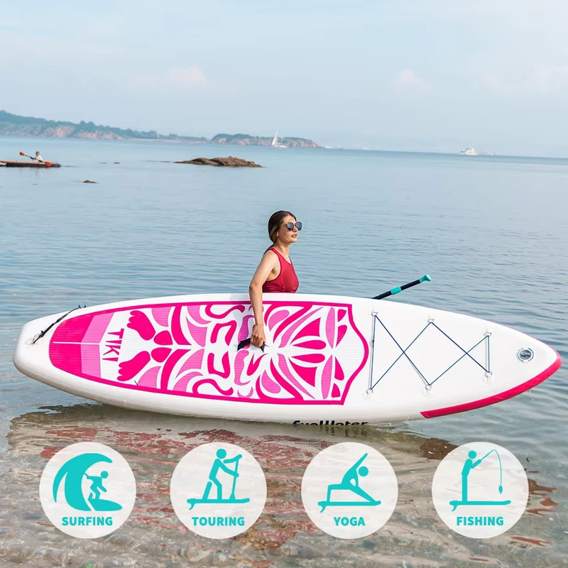 EU Freeshipping Custom for Eco Friendly Portable Inflatable Stand Paddle Board Super Wide 320cm Max Load 180kg