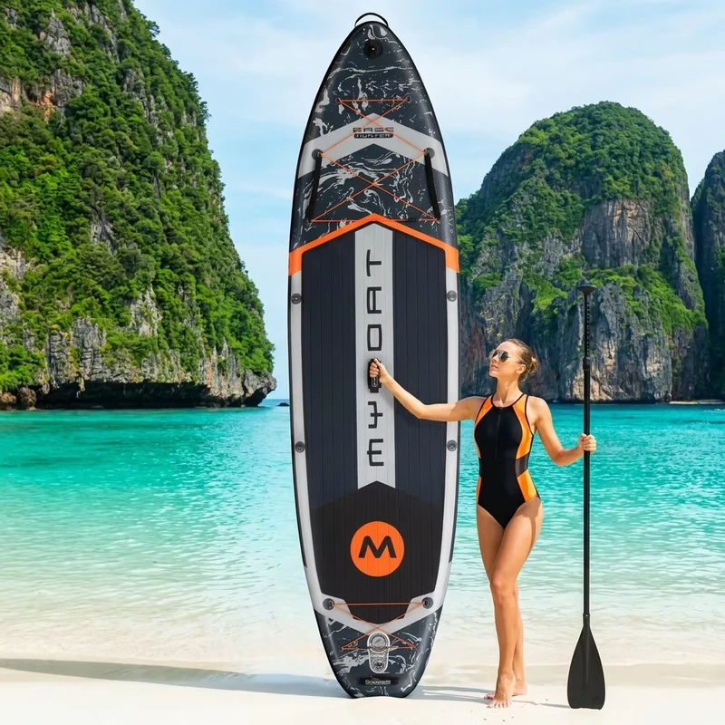 EU Оверсиасский склад Местный запас Надувная SUP доска Drop Stitch 35'' Широкая доска для стоячего гребли с аксессуарами