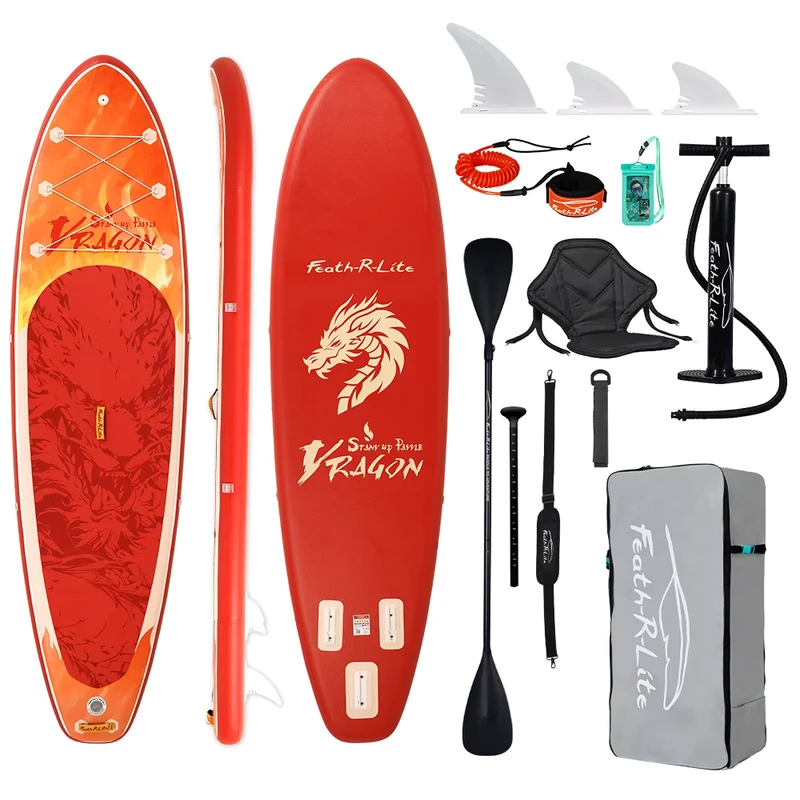 Prancha Inflável SUP de Armazém da UE 350 cm, Extra Larga, para Adultos, Capacidade de Carga de 205 kg para Desportos Aquáticos