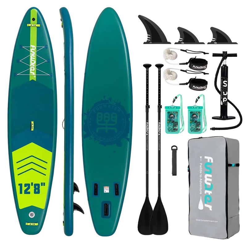 EU Lager Aufblasbares SUP Board Super Breites Stand Up Paddle Board 385 cm Traglast 215 kg mit vollständigem Zubehör