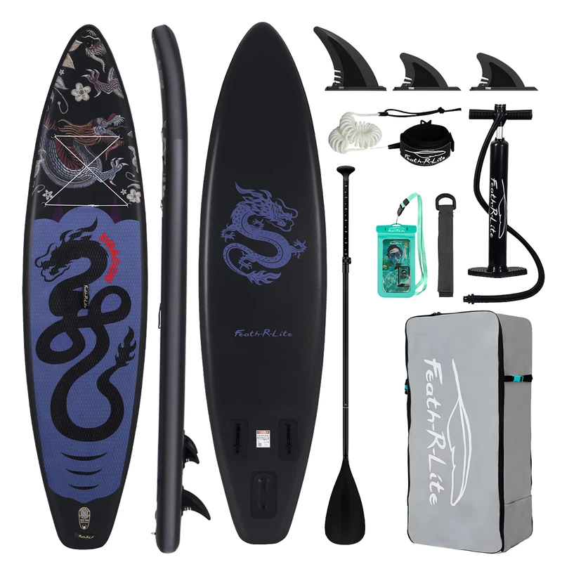 EU Warehouse Stock PVC Inflatable Stand up Paddle Board Extra Wide SUP Board 350cm Heavy Bearing 205kg for Sea Lake River
