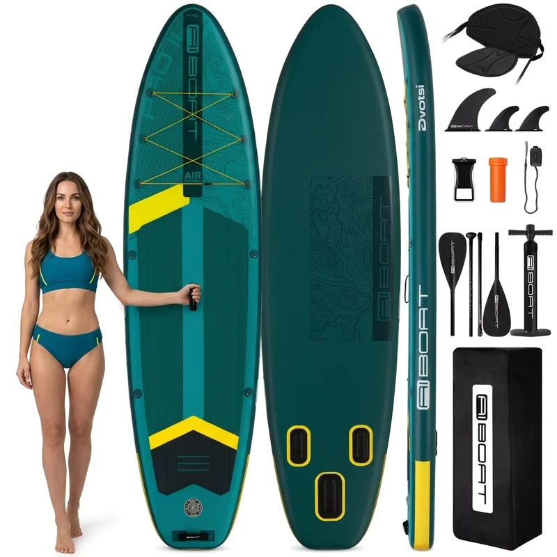 EU Warehouse Water Sports Sup Board 11’x34″x6” Hot Welding Seam Stand up Paddle Board Inflatable Sup Board For All Skill Levels