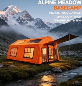 Gemakkelijk Draagbare Lichtgewicht Vouwbare Waterdichte Opblaasbare Camping Tent Buitenlucht Tent voor Korte Campingtochten