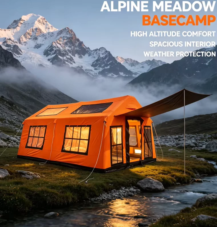 Tenda gonfiabile portatile, leggera, pieghevole e impermeabile per campeggio all'aperto