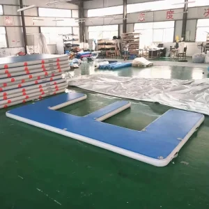 Eenvoudige installatie privé kleine opblaasbare jetski drijvende dock