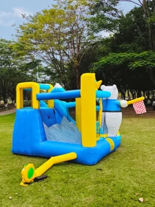 Brinquedos Infláveis de Montagem Fácil, Castelo de PVC Ecológico Inflável 420D+840D