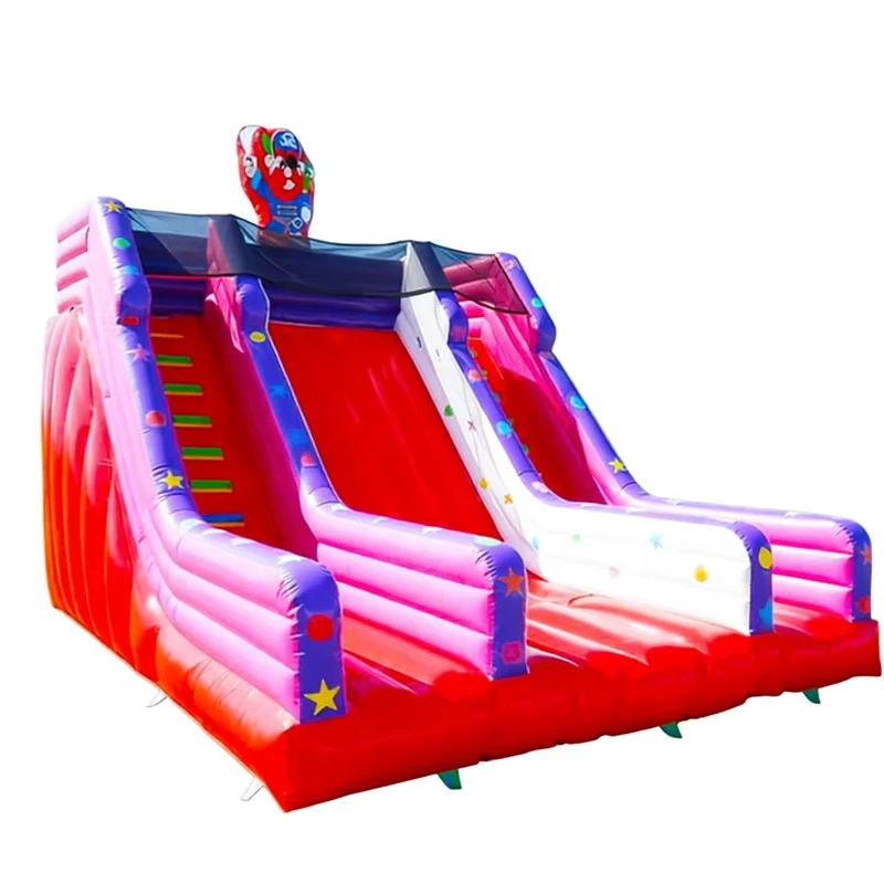 친환경 다채로운 인플레이터블 바운스 캐슬 콤보, 슬라이드 포함, 두꺼운 PVC, 1000kg 용량, 어린이 및 성인 파티 대여용