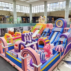 Eco Friendly PVC Customized Inflatable Playground Bouncing House Trampoline Combo Castle