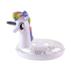 Eco Friendly PVC Horse Shape Inflatable Waterproof Swimming Float Ring Large Rainbow Color Unisex Made China