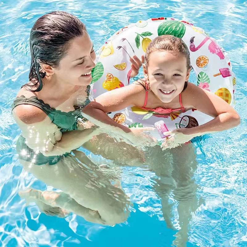 Umweltfreundlicher PVC Aufblasbarer Kinder-Schwimmring Wasserdicht Leicht Tragbar Faltbares Design