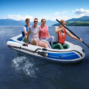Eco-Friendly PVC Inflatable Kayak 2/3/4 Person Assault Boat Bottom Fishing Boat Rafting Boat GPSR Certified Rubber