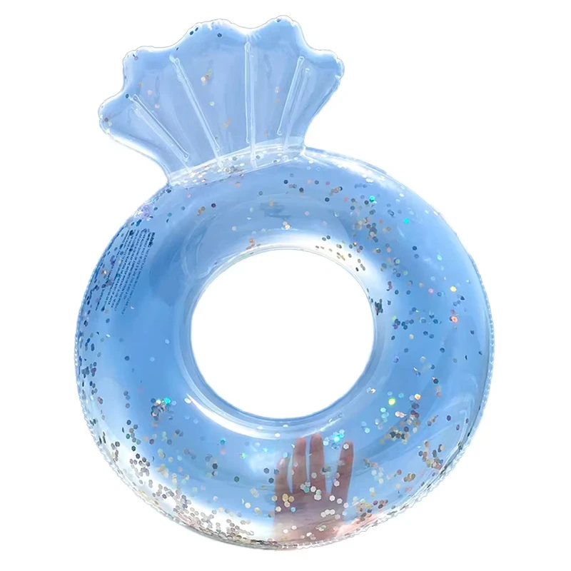 Bouée Gonflable en Forme de Queue de Sirène Écologique Rose pour Enfant, Bouée de Sauvetage, Accessoires de Piscine Durables 90 cm