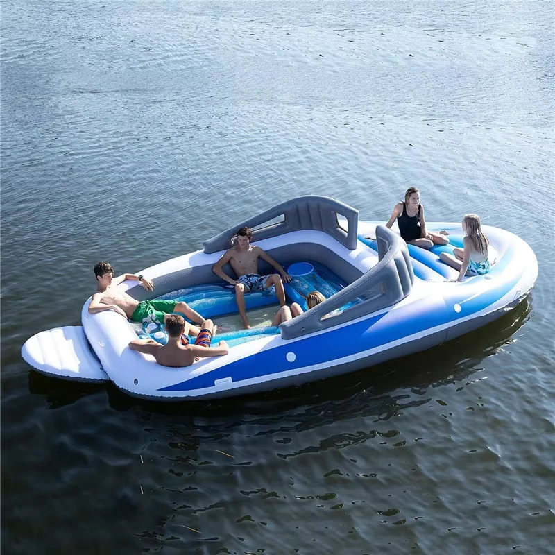 Thuyền bơm hơi thân thiện với môi trường PVC cho 6 người, bè ngoài trời, mô hình thuyền canoe QQ Trung Quốc