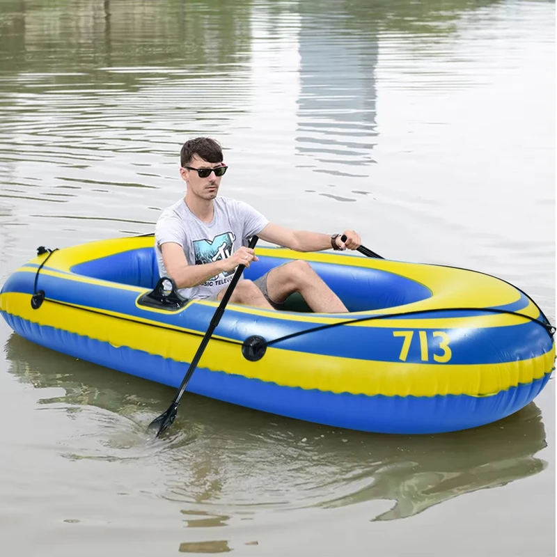 Thuyền phao PVC thân thiện với môi trường, dày, dùng cho câu cá, kayak, có sẵn cho 2 người, 3 người, 4 người