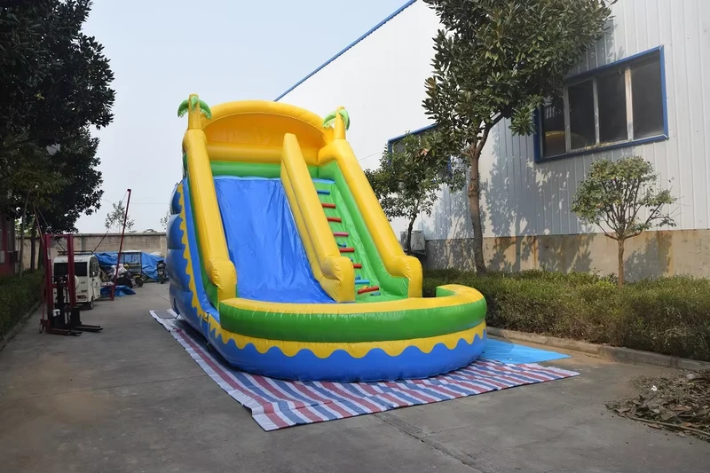 Eco Friendly Tropical Jungle Inflatable Water Slide with Splash Pool 2 Year Warranty for Outdoor Summer Parks Rentals