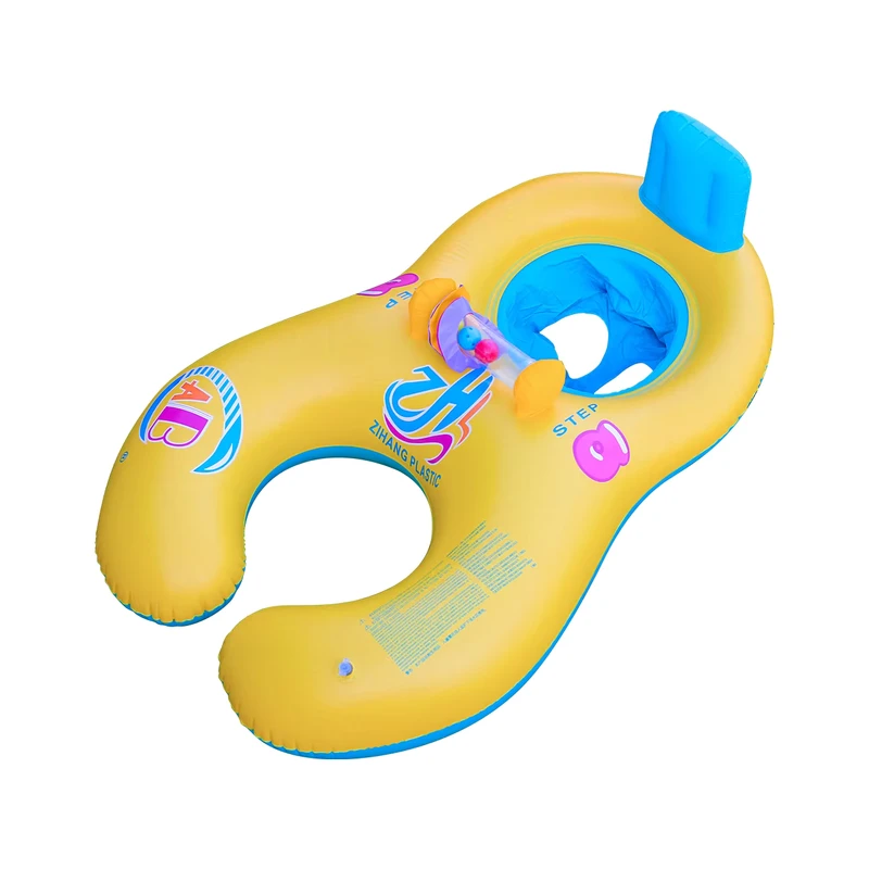 Umweltfreundlicher wasserdichter Doppel-Wasser-Float-Schlauch für Kind und Eltern, aufblasbarer PVC-Schwimmring