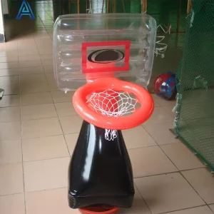 Cesto de Basquetebol Inflável de PVC Durável e Ecológico para Jogo de Lançamento de Bola
