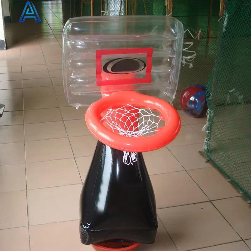 Cesto de Basquetebol Inflável de PVC Durável e Ecológico para Jogo de Lançamento de Bola