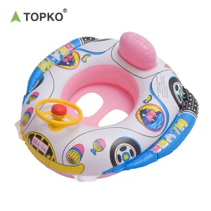 Eco friendly PVC Inflatable Dinghy Shaped Water Seat Ring for Baby and Child Summer Water Party Pool Swimming Ring