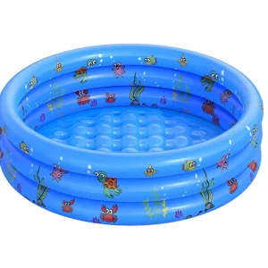 Eco friendly PVC Inflatable Sunset Glow Baby 3 ring Swimming Pool Durable Plastic Blow up Baby Spa Bath Tub