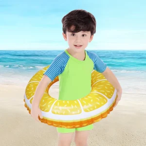 Eco-friendly PVC Lemon Inflatable Floating Children Baby Underarm Swimming Ring 50CM