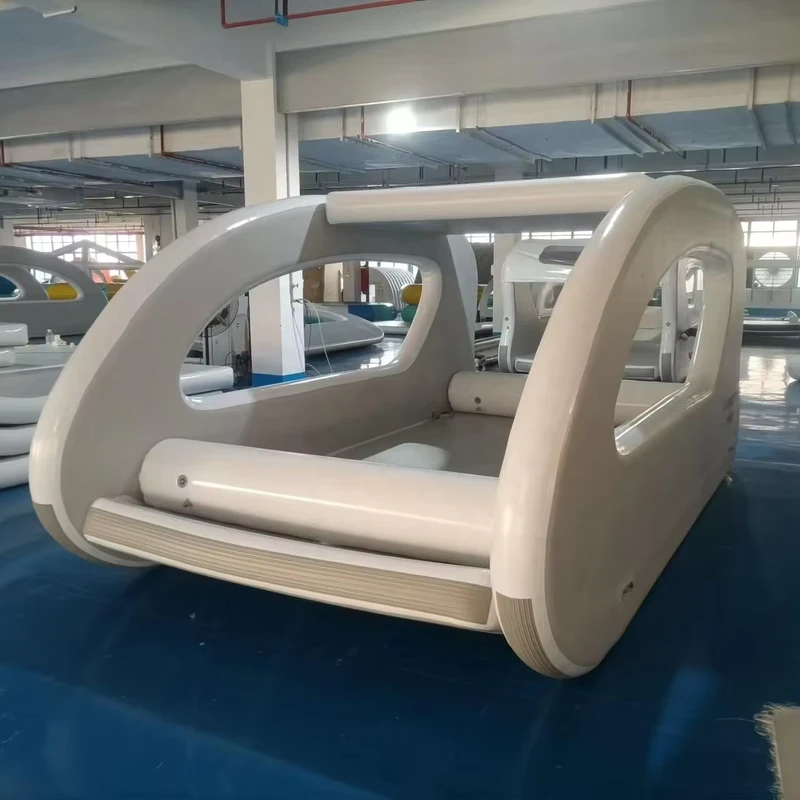 Electric Solar Powered Sailing Yacht Inflatable Boats with Electric Engine Inflatable House Boat Drop Stitch Water Party Boat
