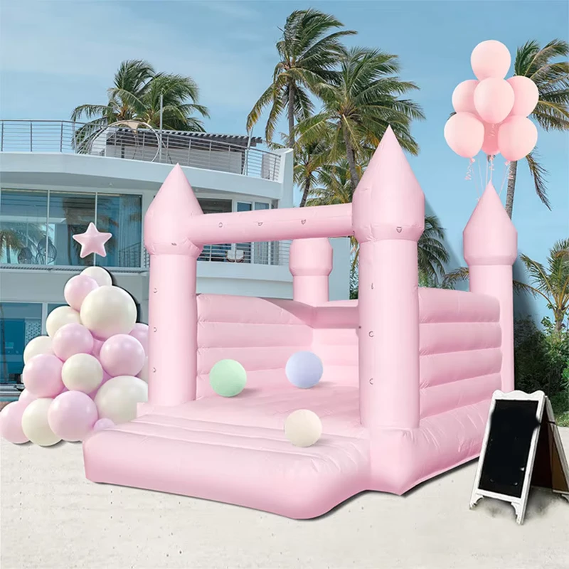 Castillo Inflable de Diseño Elegante y Castillo Hinchable con Tobogán Arco para Decoración de Recepción de Ceremonia de Boda