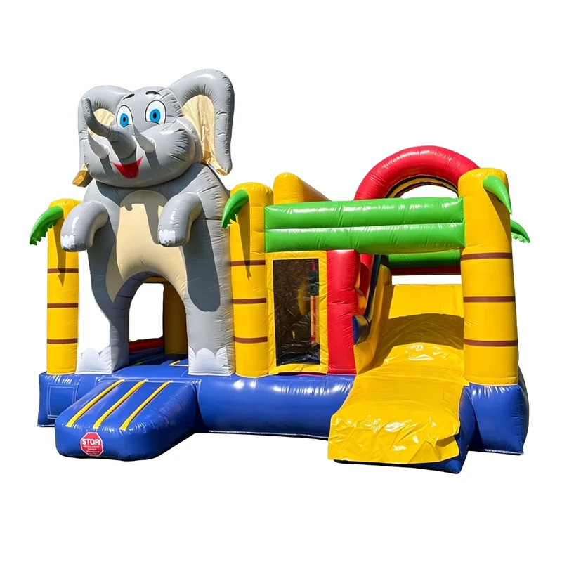 Elephant Animal Theme Inflatable Bounce Castle with Slide Jumping Castle Bouncer Combos