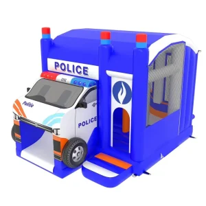 Emergency Vehicle Inflatable Bounce Combo Commercial Rescue Van Kids Play Castle for Event Rentals