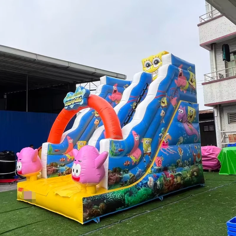 Seluncur Basah Kering Inflatable Komersial untuk Hiburan Halaman Belakang