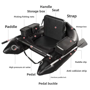 Environmental Protection Folding PVC Inflatable Boat for Lure Fishing Single Person Thickened 160L Capacity Under 2m