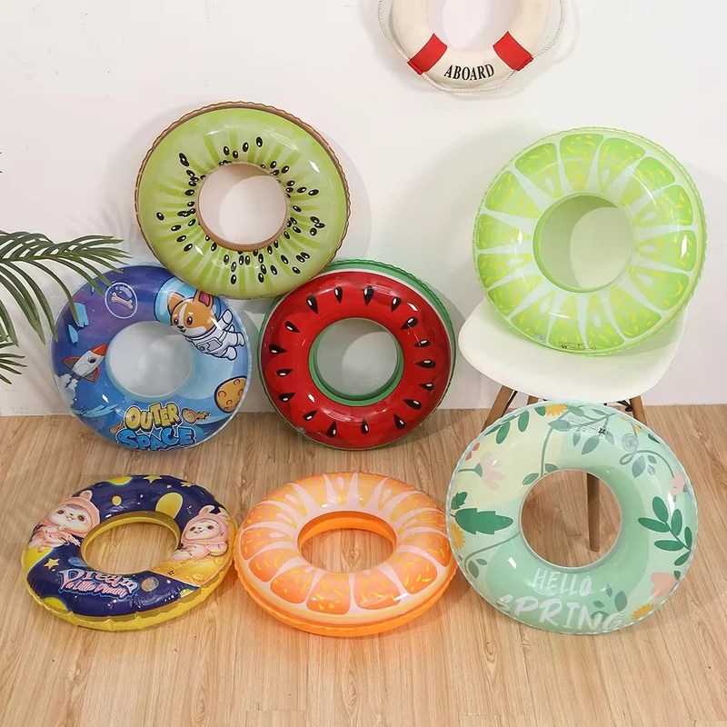 Environmentally Friendly PVC Thickening Fruit Swimming Ring Inflatable Swimming Circles Outdoor Swimming Floats