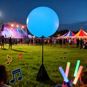 Environmentally Friendly and Durable Inflatable LED Light Tripod Balloons Concert Atmosphere Decorations