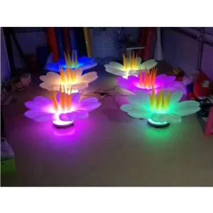 Event Decorations Color Changing LED Light Giant Inflatable Flower Blow up Rose Lily Flowers for Wedding Stage Decoration