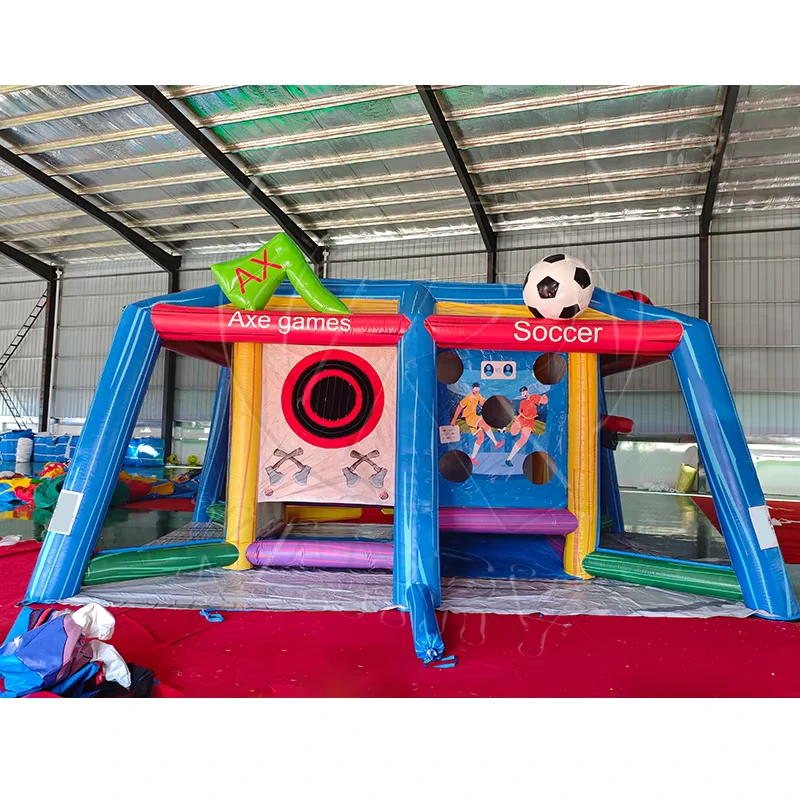 イベントカーニバル 6 in 1 インフレータブルゲーム 子供用スポーツ屋外ゲーム 大人用構造ゲーム バウンスハウス 商業用