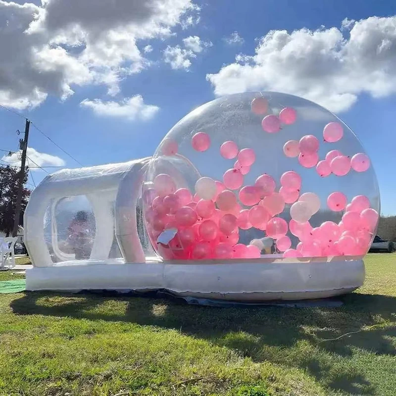 Events aufblasbares Kuppelzelt, Geburtstagsfeier, Hüpfburg, aufblasbares Bubble-Haus mit Sprungbasis