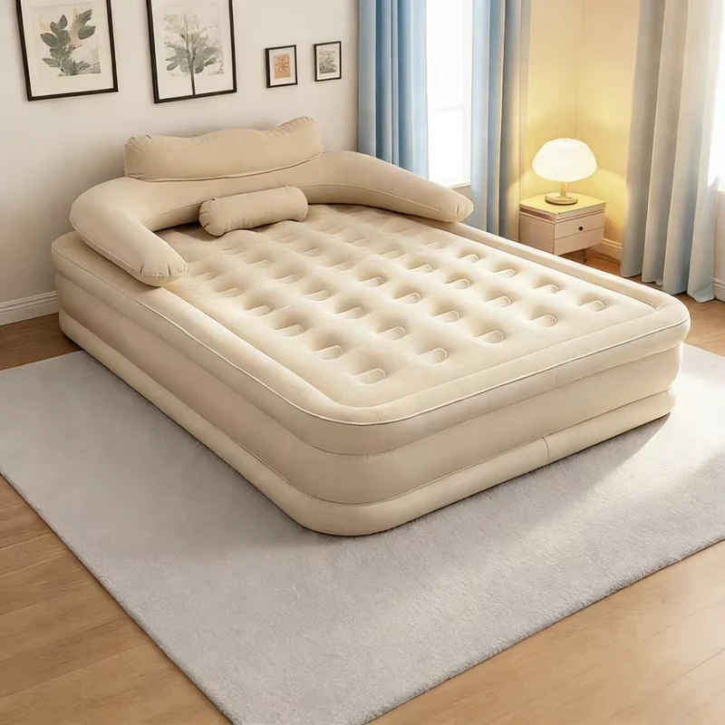 Materasso Gonfiabile Extra Large Queen Size con Cuscino Integrato Pieghevole Multifunzionale per Camera da Letto e Campeggio