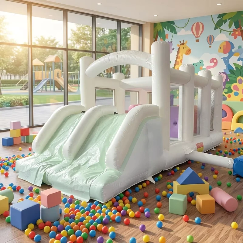 Extreme Obstacle Run คอร์สอุปสรรคกลางแจ้งเชิงพาณิชย์ เกมท้าทายสำหรับผู้ใหญ่ PVC ขนาด 3x6.7 ม. ความจุ 20 คน