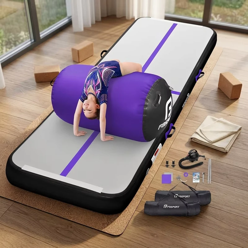 FBsport Customized Size Factory Inflatable Air Track Tumbling Mat Gymnastic Air Tracks Roller Set