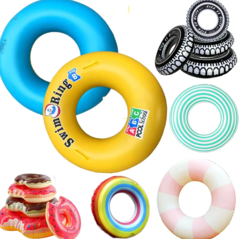 Phao bơi in logo tùy chỉnh FOCUS, in lụa, phao bể bơi PVC sọc cho trẻ em và người lớn