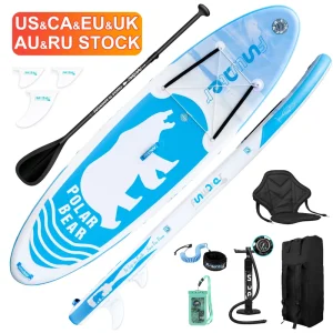 FUNWATER Dropshipping OEM 10’6″ Blue sup Soft Surfboard Stand up Paddle Board Buy Portable Paddle Board