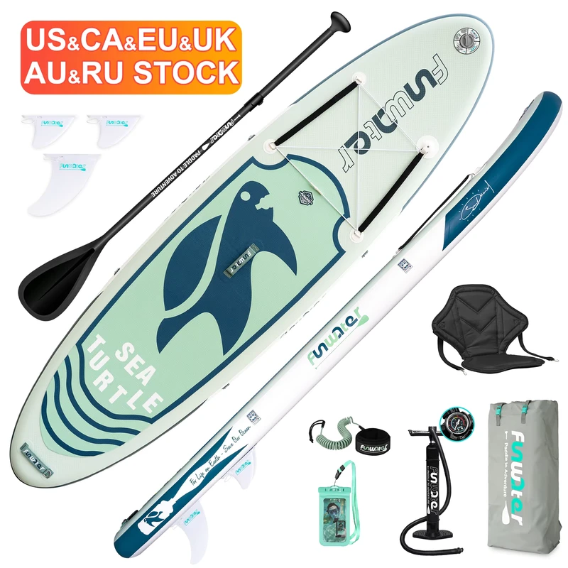 Tavola da Paddle Gonfiabile SUP 10'6 Verde, Dropshipping OEM, Tavola da Surf Sub, Paddlesurf