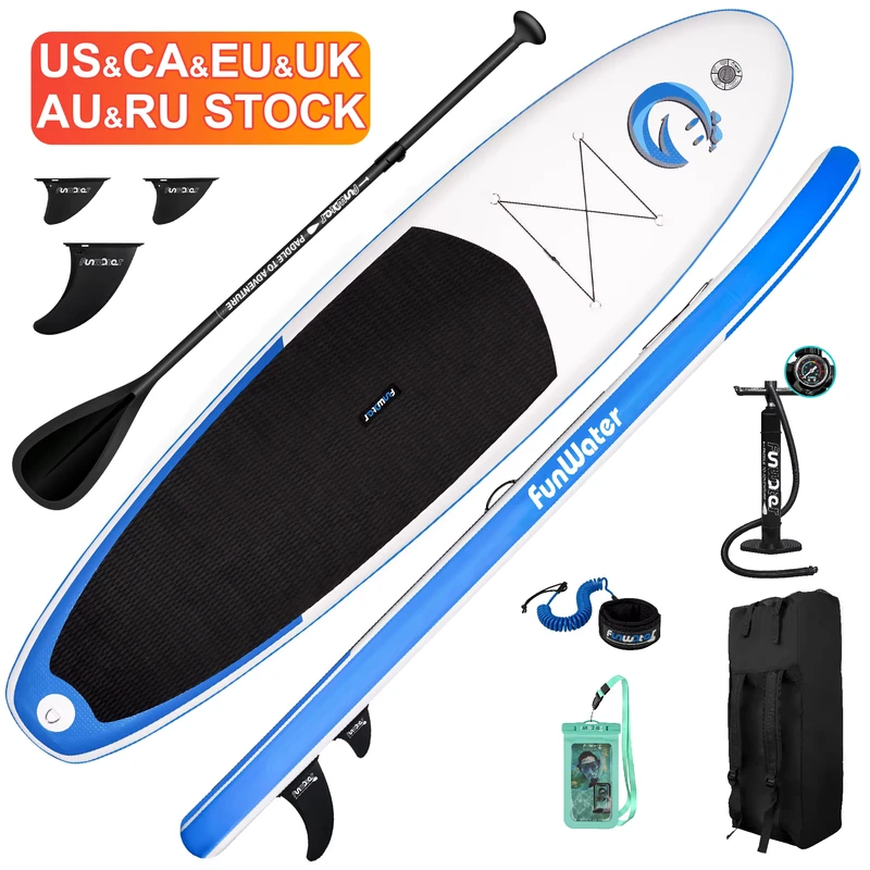 FUNWATER دروبشيبينغ OEM لوح التجديف القابل للنفخ 11' لوح ركوب الأمواج لوح التجديف الرياضات المائية