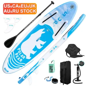 FUNWATER Dropshipping OEM Hot Sales 10’6″ Blue Paddleboard Sub Board Stand up Paddle Price Surfboards Water Sport Isup